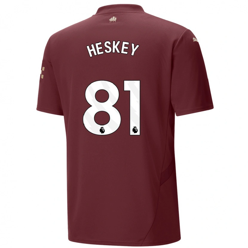 Danxen Męski Jaden Heskey #81 Kasztanowy Trzeci Komplet Koszulka 2024/25 Koszulki Klubowe