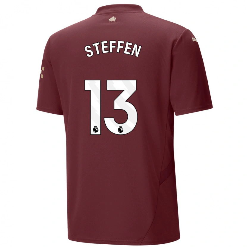 Danxen Męski Zack Steffen #13 Kasztanowy Trzeci Komplet Koszulka 2024/25 Koszulki Klubowe
