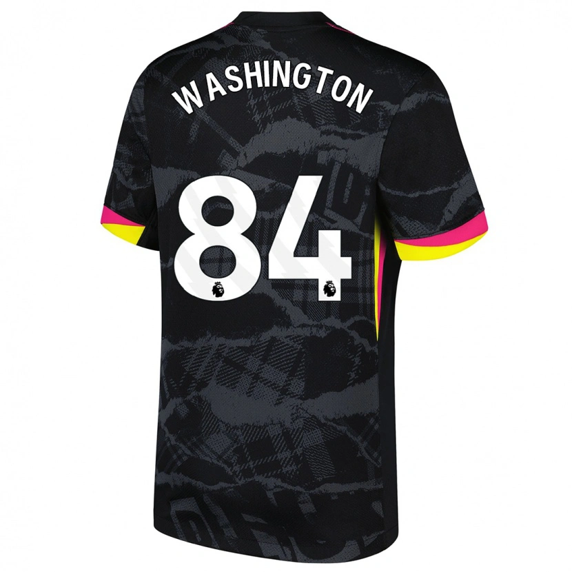 Danxen Męski Marcell Washington #84 Czarny Różowy Trzeci Komplet Koszulka 2024/25 Koszulki Klubowe