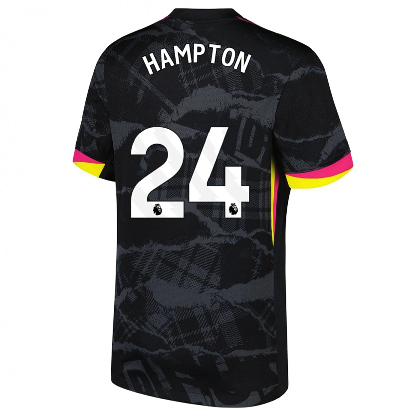 Danxen Męski Hannah Hampton #24 Czarny Różowy Trzeci Komplet Koszulka 2024/25 Koszulki Klubowe