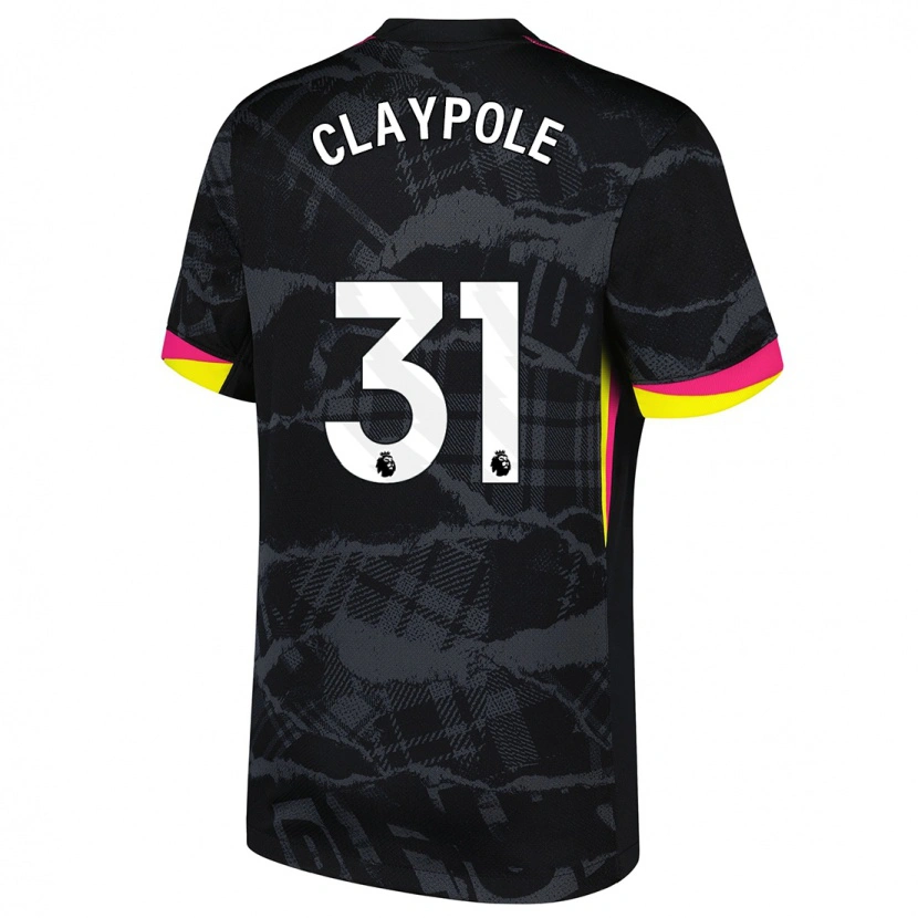 Danxen Męski Aimee Claypole #31 Czarny Różowy Trzeci Komplet Koszulka 2024/25 Koszulki Klubowe