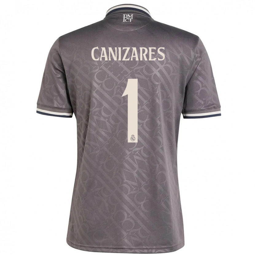 Danxen Męski Lucas Cañizares #1 Węgiel Drzewny Trzeci Komplet Koszulka 2024/25 Koszulki Klubowe