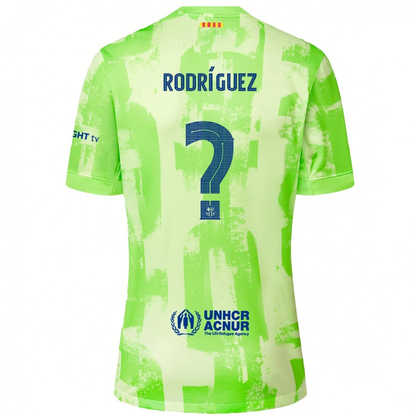 Danxen Męski Alfredo Rodríguez #0 Limonkowy Trzeci Komplet Koszulka 2024/25 Koszulki Klubowe