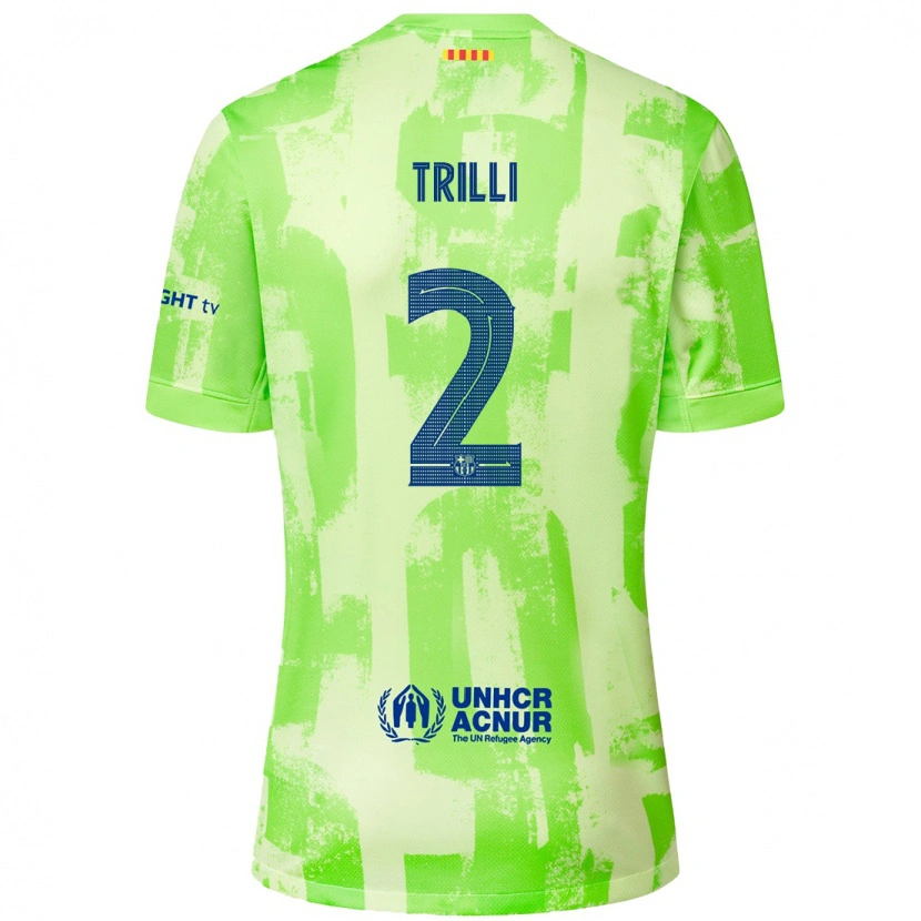 Danxen Męski Trilli #2 Limonkowy Trzeci Komplet Koszulka 2024/25 Koszulki Klubowe