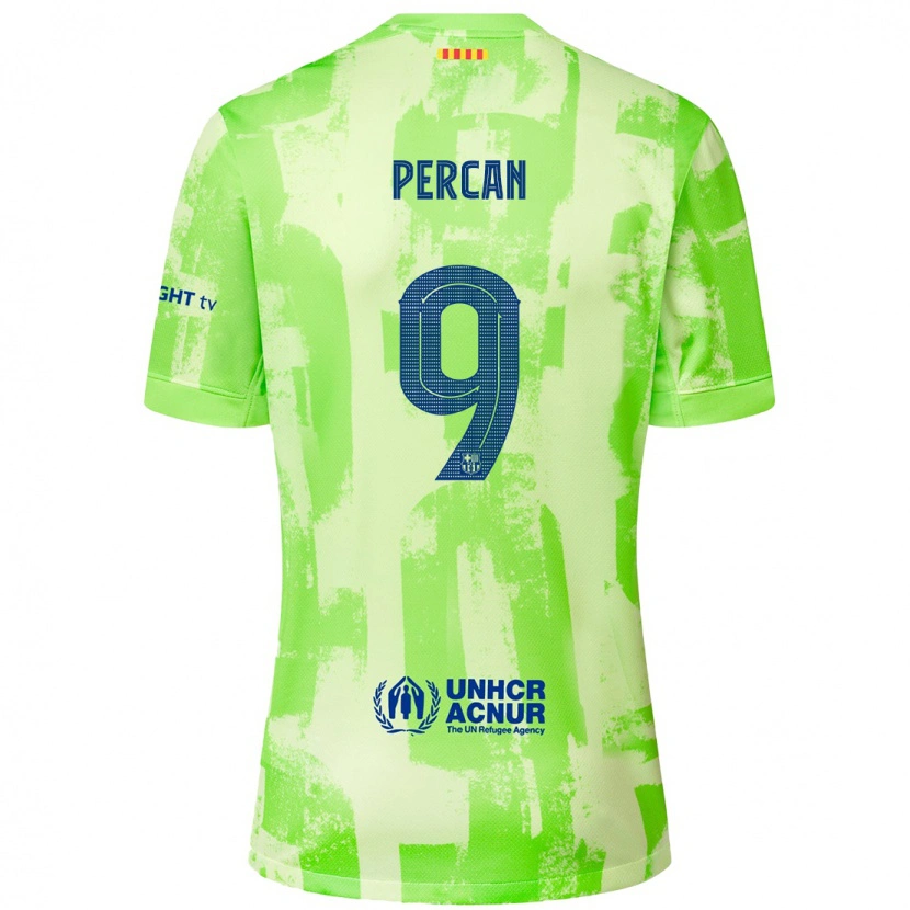 Danxen Męski Diego Percan #9 Limonkowy Trzeci Komplet Koszulka 2024/25 Koszulki Klubowe