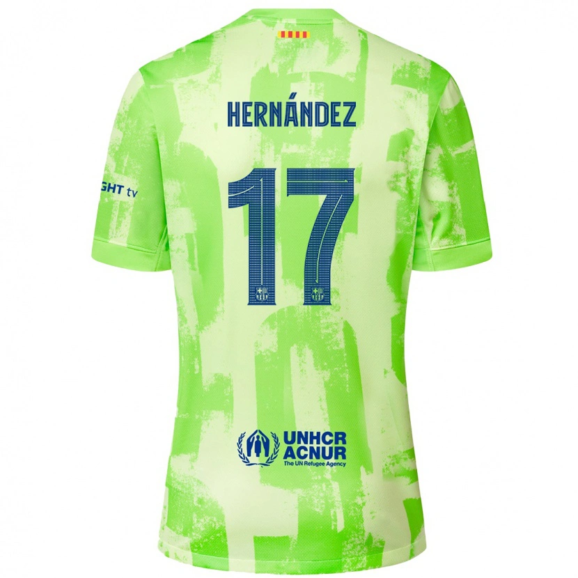 Danxen Męski Juan Hernández #17 Limonkowy Trzeci Komplet Koszulka 2024/25 Koszulki Klubowe