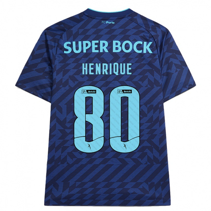Danxen Męski Kaio Henrique #80 Granatowy Trzeci Komplet Koszulka 2024/25 Koszulki Klubowe