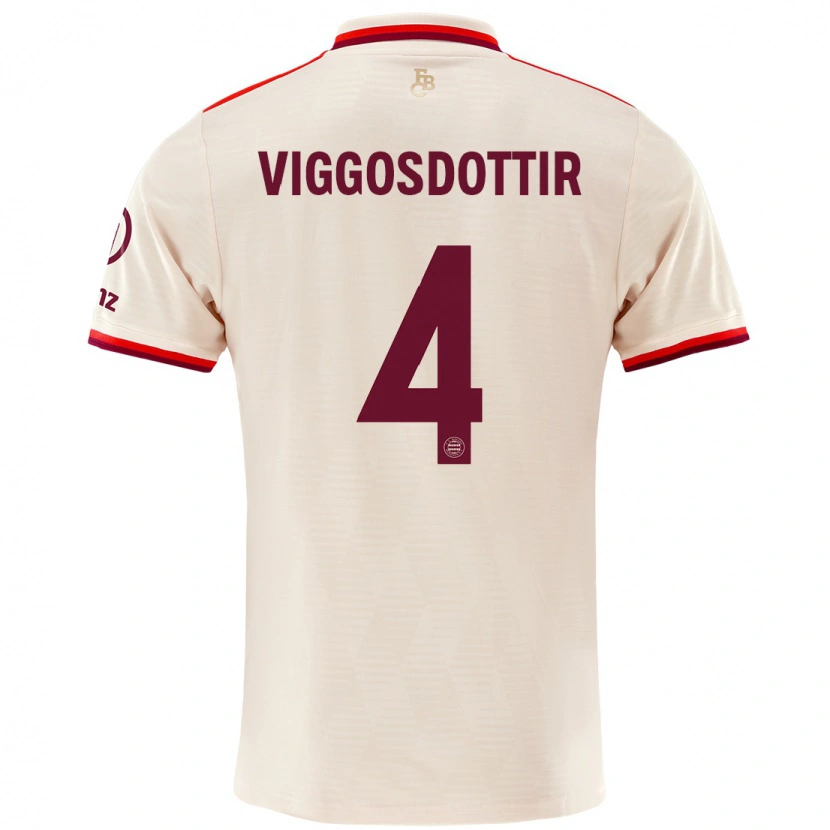 Danxen Męski Glódís Perla Viggósdóttir #4 Lniany Trzeci Komplet Koszulka 2024/25 Koszulki Klubowe