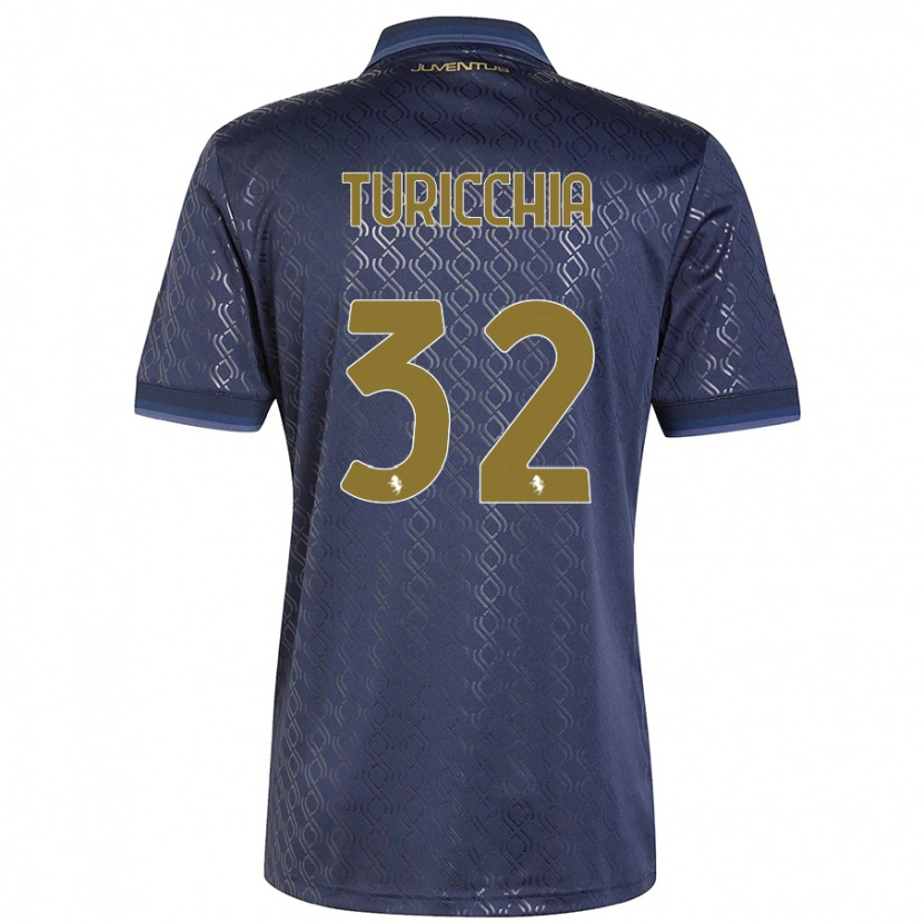 Danxen Męski Riccardo Turicchia #32 Granatowy Trzeci Komplet Koszulka 2024/25 Koszulki Klubowe