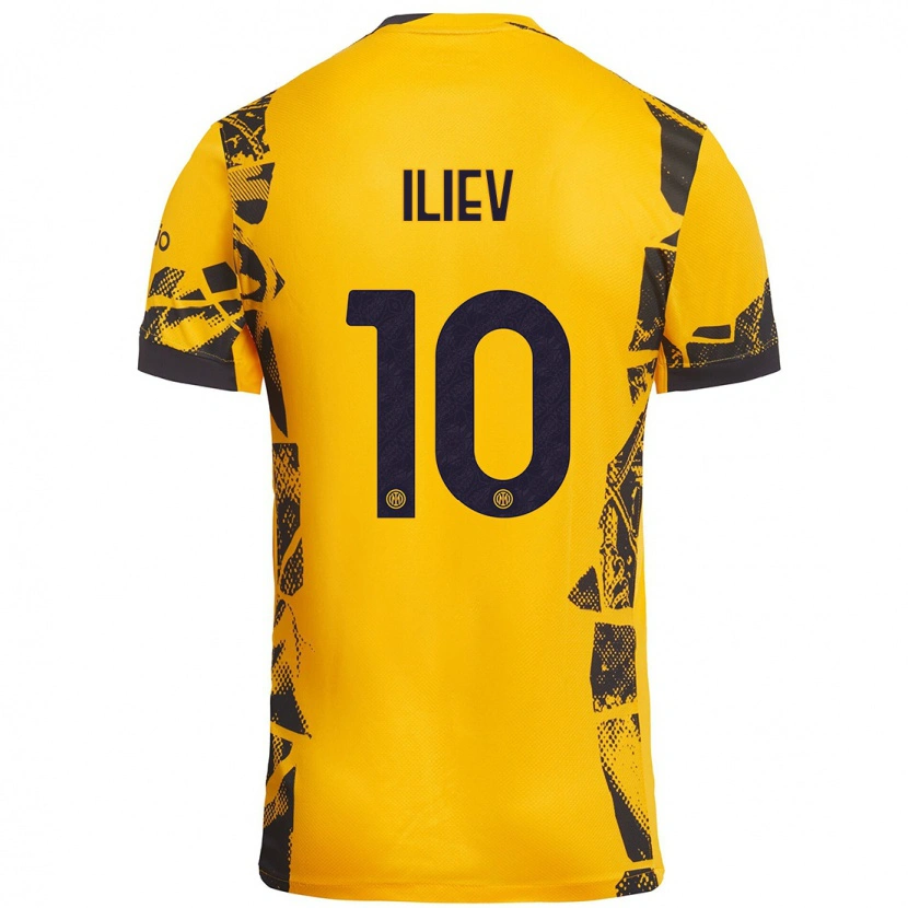 Danxen Męski Nikola Iliev #10 Złoty Czarny Trzeci Komplet Koszulka 2024/25 Koszulki Klubowe