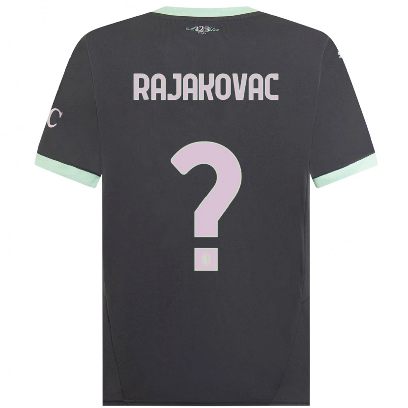 Danxen Męski Mihajlo Rajakovac #0 Szary Trzeci Komplet Koszulka 2024/25 Koszulki Klubowe