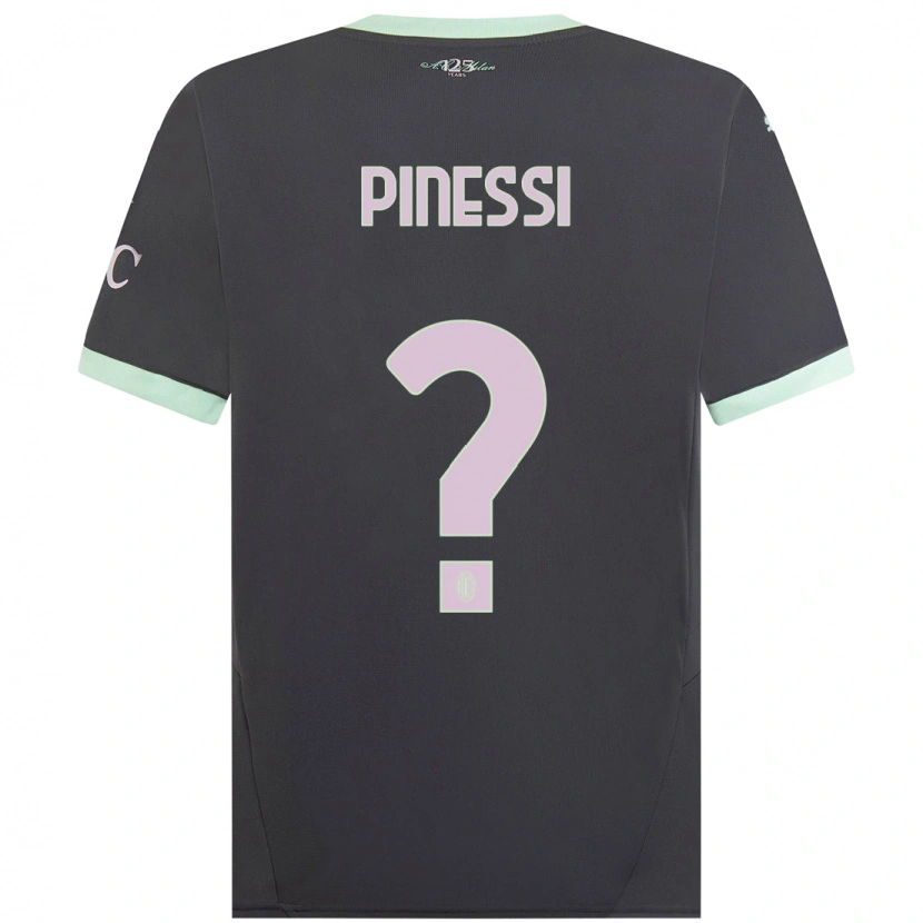 Danxen Męski Riccardo Pinessi #0 Szary Trzeci Komplet Koszulka 2024/25 Koszulki Klubowe