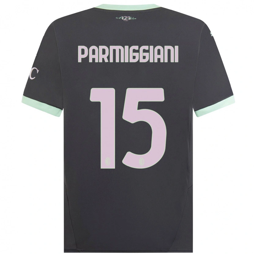 Danxen Męski Pietro Parmiggiani #15 Szary Trzeci Komplet Koszulka 2024/25 Koszulki Klubowe