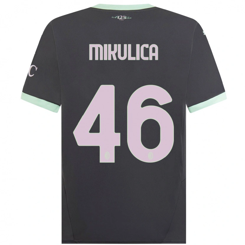 Danxen Męski Petra Mikulica #46 Szary Trzeci Komplet Koszulka 2024/25 Koszulki Klubowe