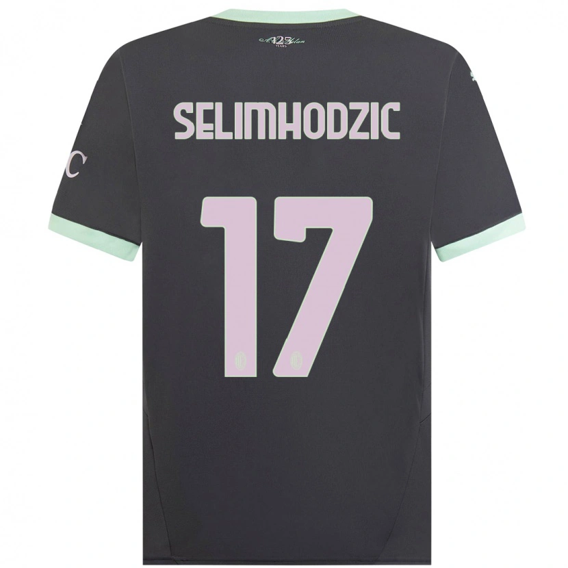 Danxen Męski Noa Selimhodzic #17 Szary Trzeci Komplet Koszulka 2024/25 Koszulki Klubowe