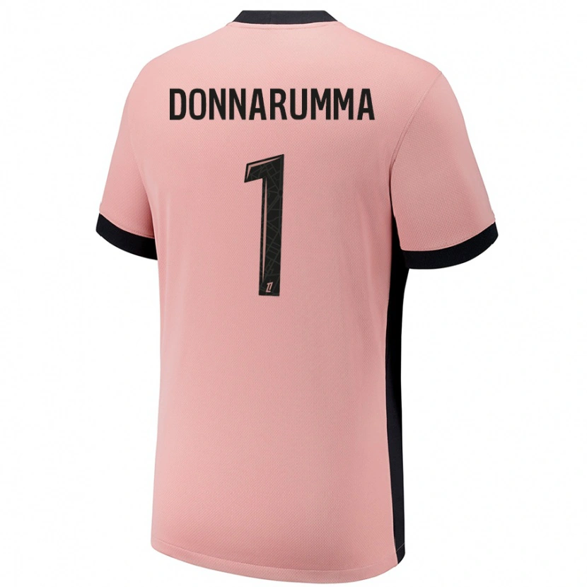 Danxen Męski Gianluigi Donnarumma #1 Rdzawy Róż Trzeci Komplet Koszulka 2024/25 Koszulki Klubowe