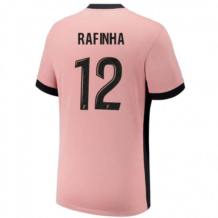 Danxen Męski Rafinha #12 Rdzawy Róż Trzeci Komplet Koszulka 2024/25 Koszulki Klubowe