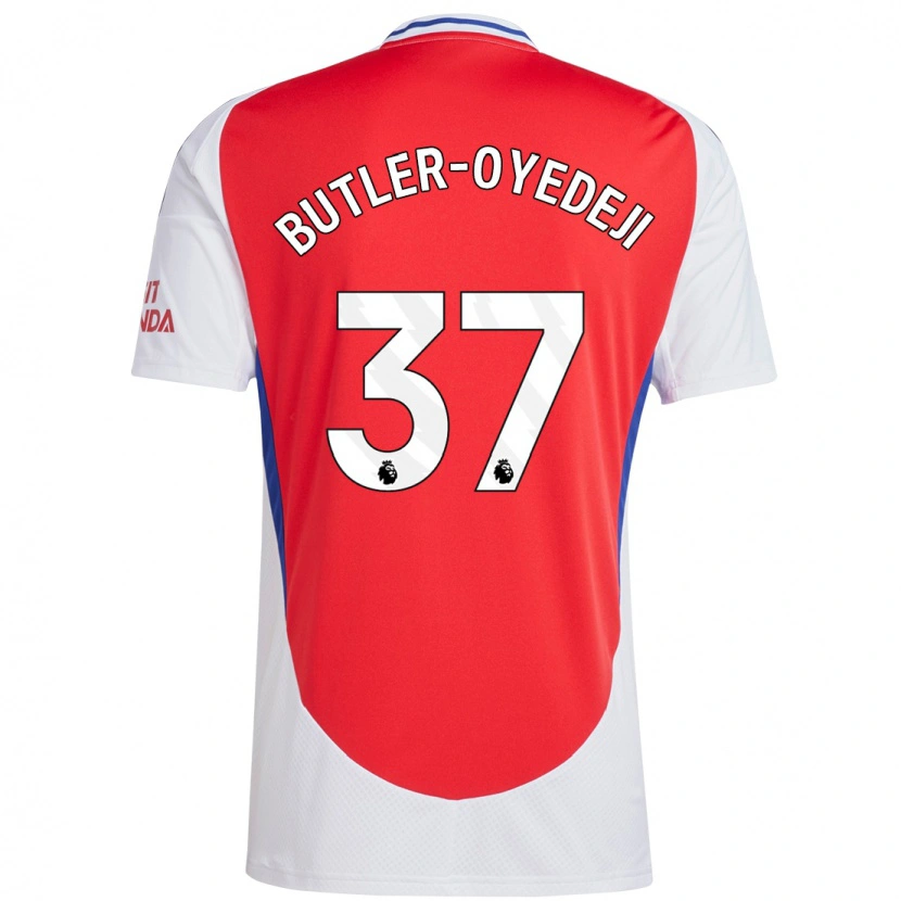 Danxen Kobiety Nathan Butler-Oyedeji #37 Czerwony Biały Domowa Koszulka 2024/25 Koszulki Klubowe