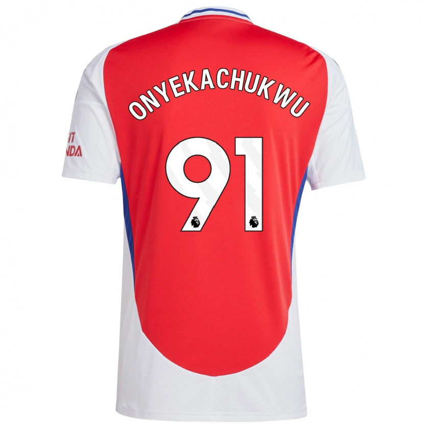 Danxen Kobiety Samuel Onyekachukwu #91 Czerwony Biały Domowa Koszulka 2024/25 Koszulki Klubowe