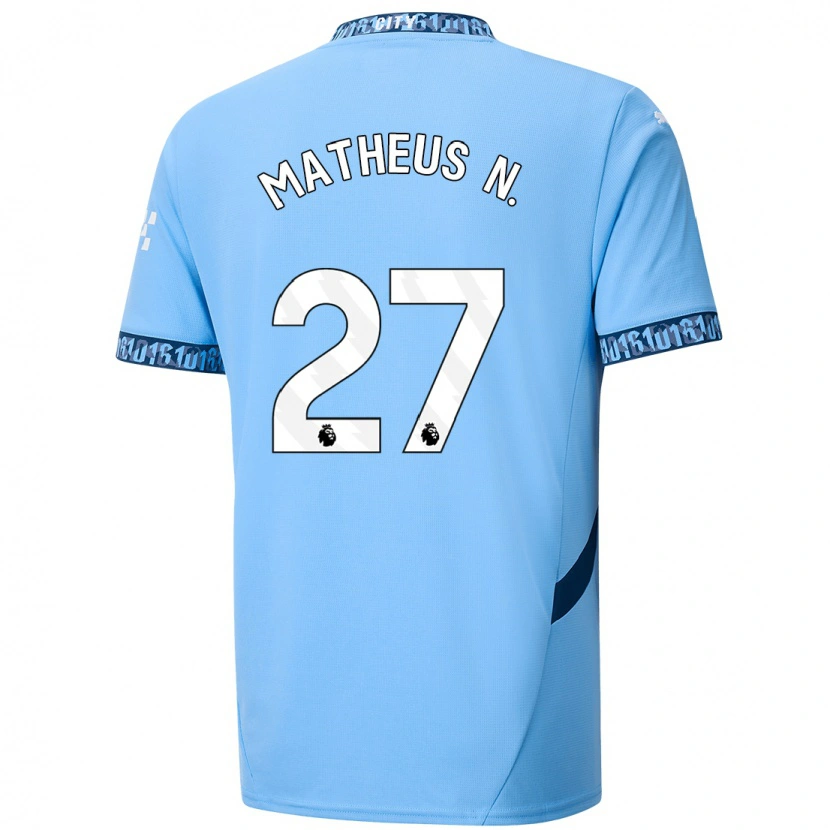 Danxen Kobiety Matheus Nunes #27 Granatowy Domowa Koszulka 2024/25 Koszulki Klubowe