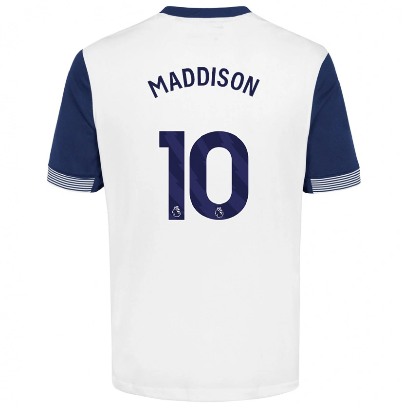 Danxen Kobiety James Maddison #10 Biały Niebieski Domowa Koszulka 2024/25 Koszulki Klubowe