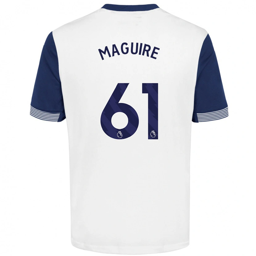 Danxen Kobiety Aaron Maguire #61 Biały Niebieski Domowa Koszulka 2024/25 Koszulki Klubowe