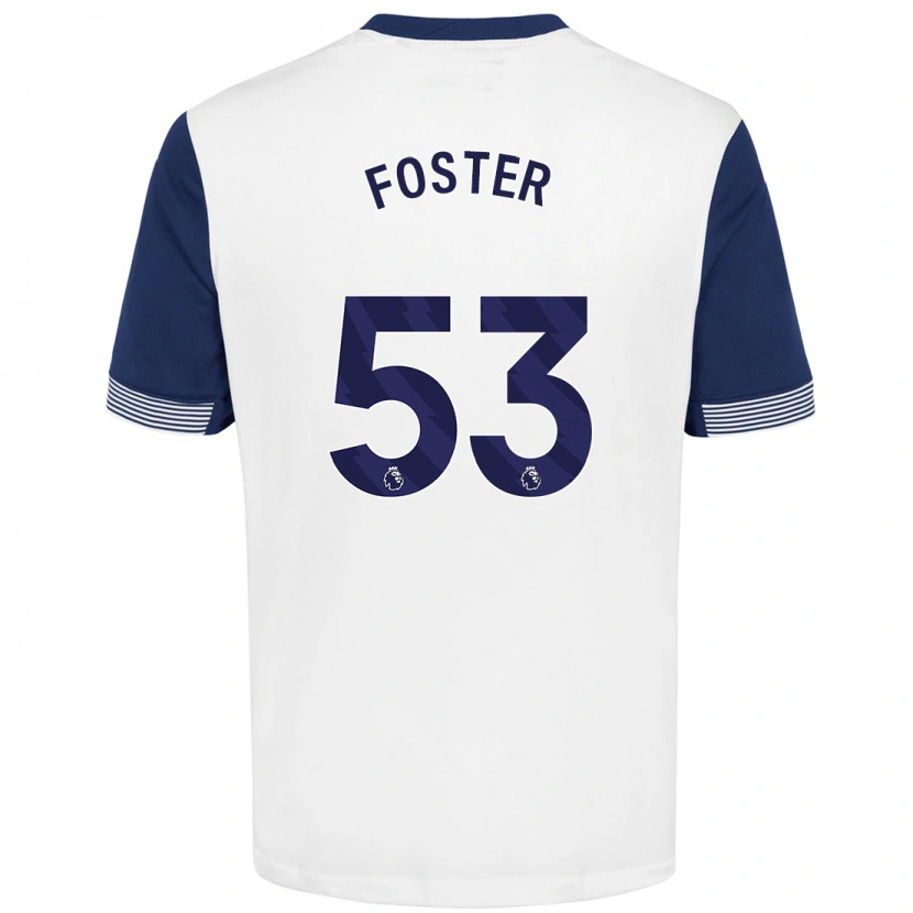 Danxen Kobiety Brooklyn Lyons-Foster #53 Biały Niebieski Domowa Koszulka 2024/25 Koszulki Klubowe