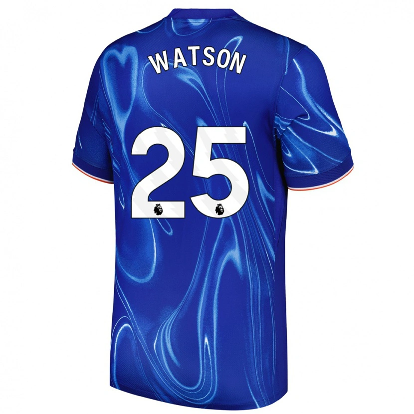Danxen Kobiety Lucy Watson #25 Niebieski Biały Domowa Koszulka 2024/25 Koszulki Klubowe