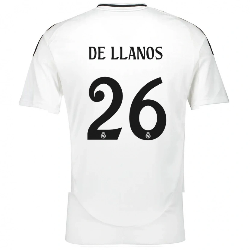 Danxen Kobiety Hugo De Llanos #26 Biały Domowa Koszulka 2024/25 Koszulki Klubowe
