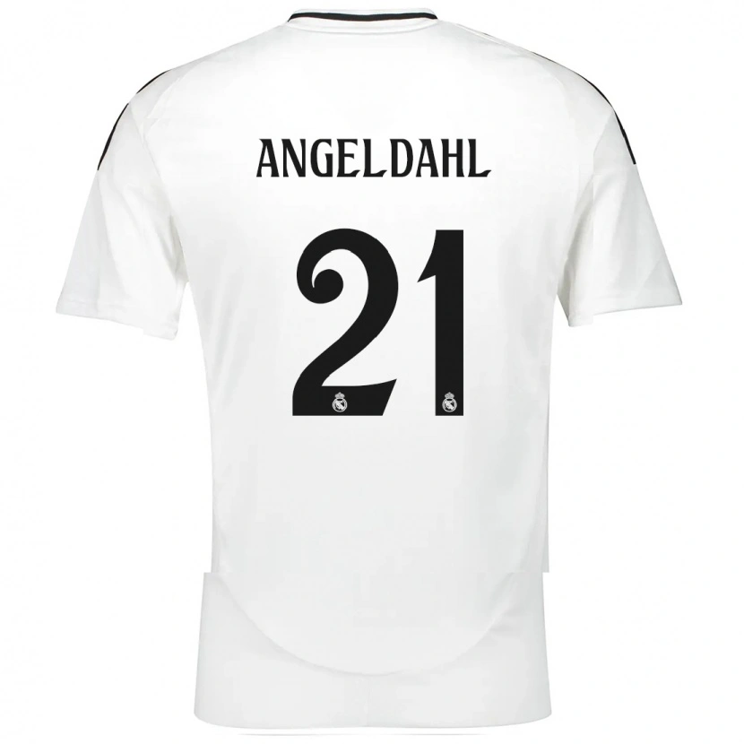 Danxen Kobiety Filippa Angeldahl #21 Biały Domowa Koszulka 2024/25 Koszulki Klubowe