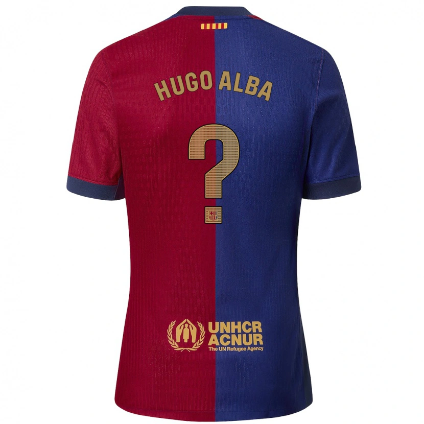 Danxen Kobiety Hugo Alba #0 Niebieski Czerwony Domowa Koszulka 2024/25 Koszulki Klubowe