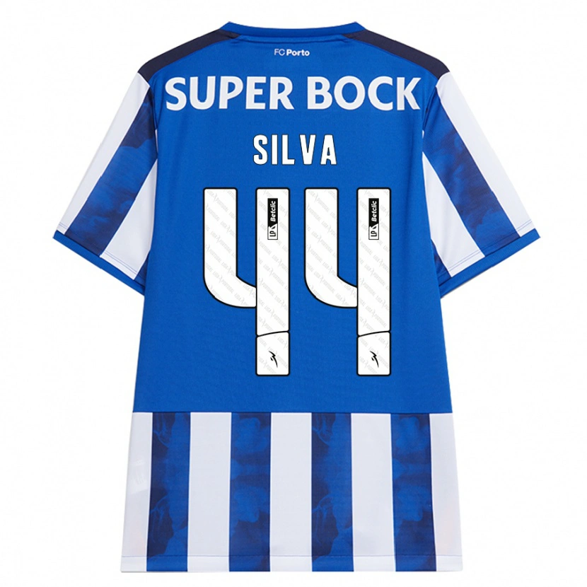 Danxen Kobiety Felipe Silva #44 Niebieski Biały Domowa Koszulka 2024/25 Koszulki Klubowe