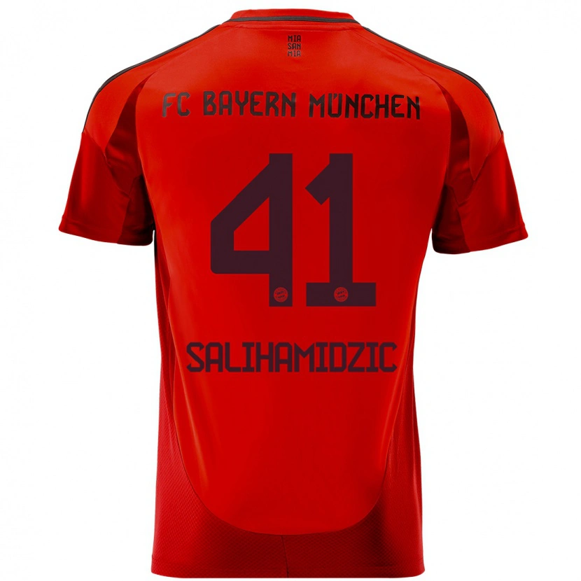 Danxen Kobiety Nick Salihamidzic #41 Czerwony Domowa Koszulka 2024/25 Koszulki Klubowe