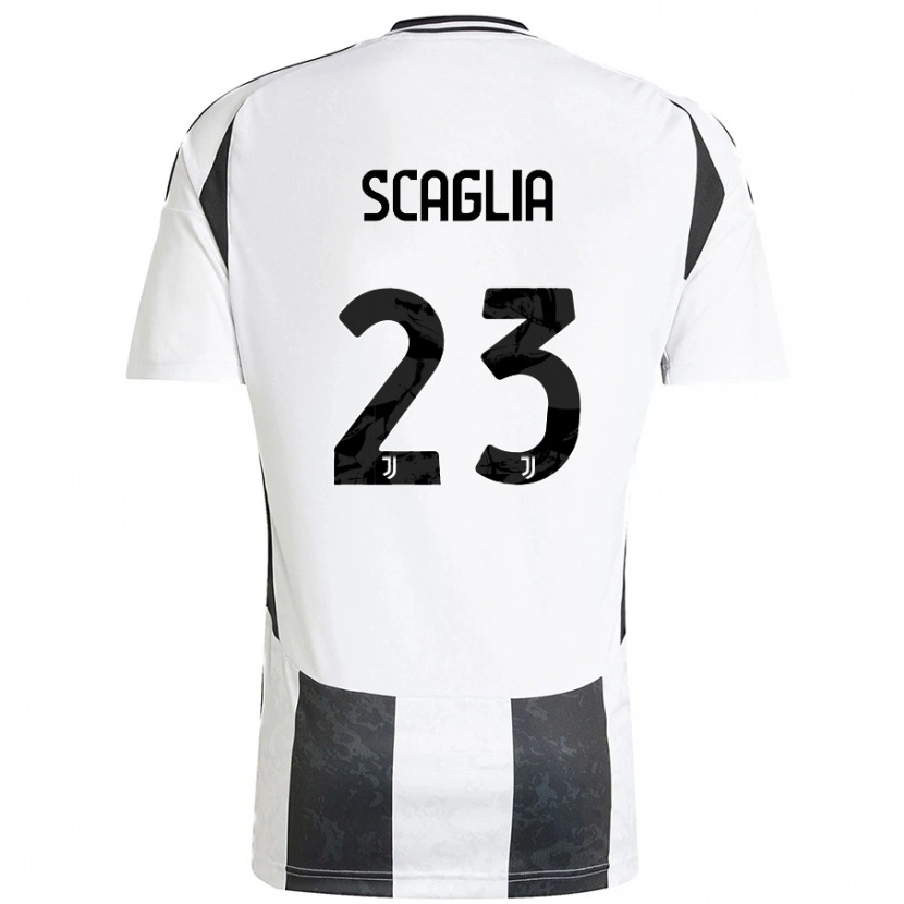 Danxen Kobiety Filippo Scaglia #23 Biały Czarny Domowa Koszulka 2024/25 Koszulki Klubowe
