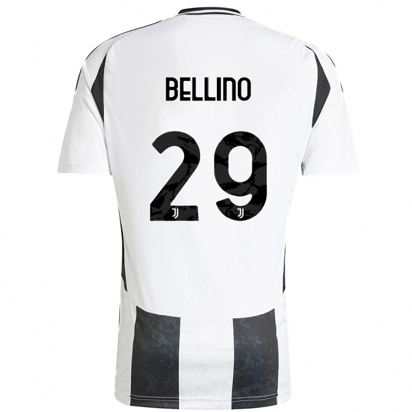 Danxen Kobiety Filippo Bellino #29 Biały Czarny Domowa Koszulka 2024/25 Koszulki Klubowe