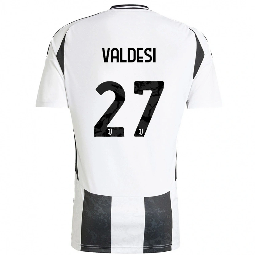 Danxen Kobiety Andrea Valdesi #27 Biały Czarny Domowa Koszulka 2024/25 Koszulki Klubowe