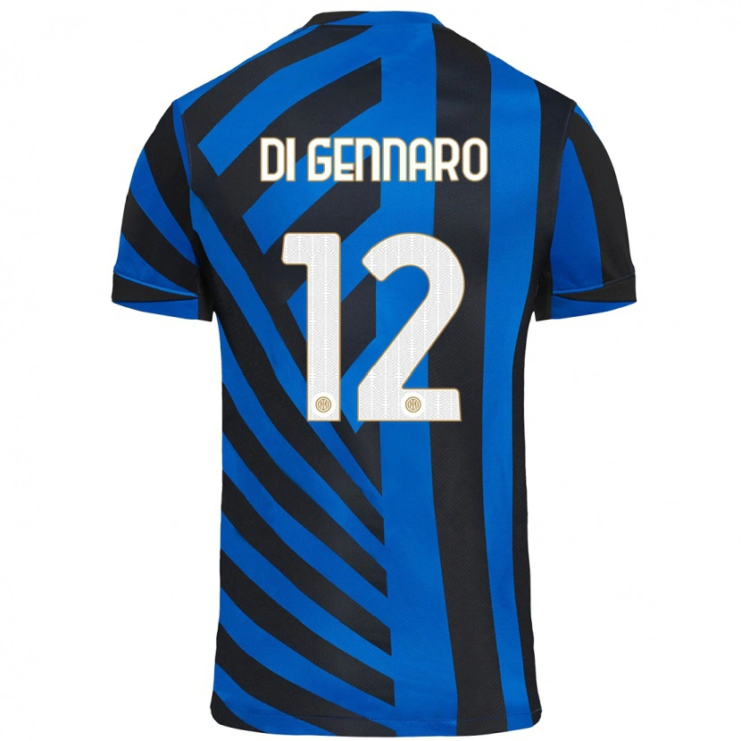 Danxen Kobiety Raffaele Di Gennaro #12 Niebiesko-Czarny Domowa Koszulka 2024/25 Koszulki Klubowe