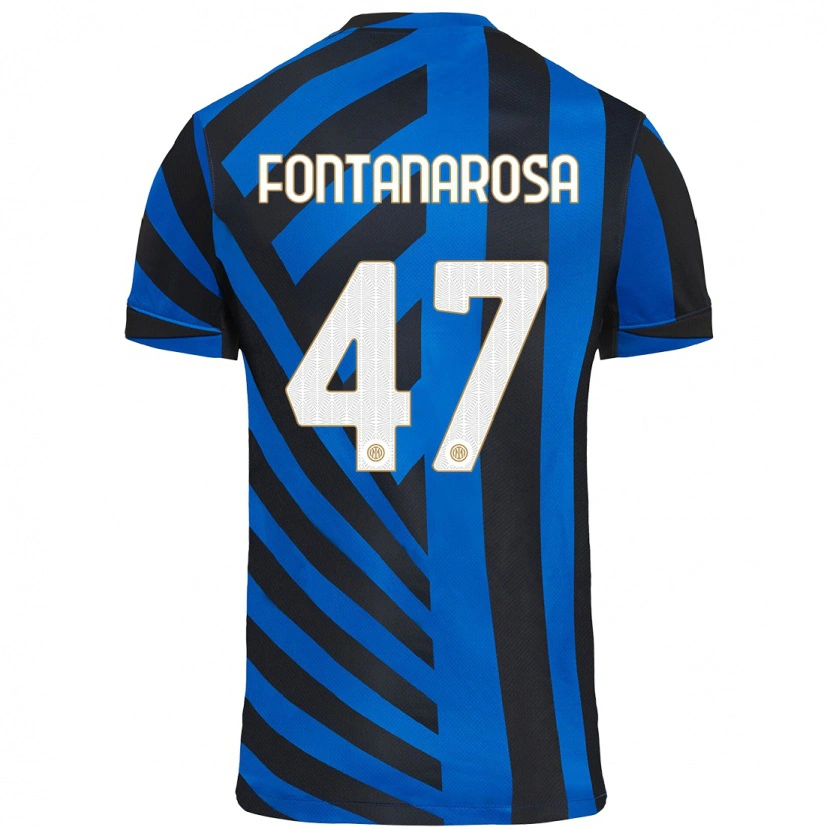 Danxen Kobiety Alessandro Fontanarosa #47 Niebiesko-Czarny Domowa Koszulka 2024/25 Koszulki Klubowe