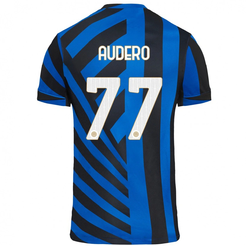 Danxen Kobiety Emil Audero #77 Niebiesko-Czarny Domowa Koszulka 2024/25 Koszulki Klubowe