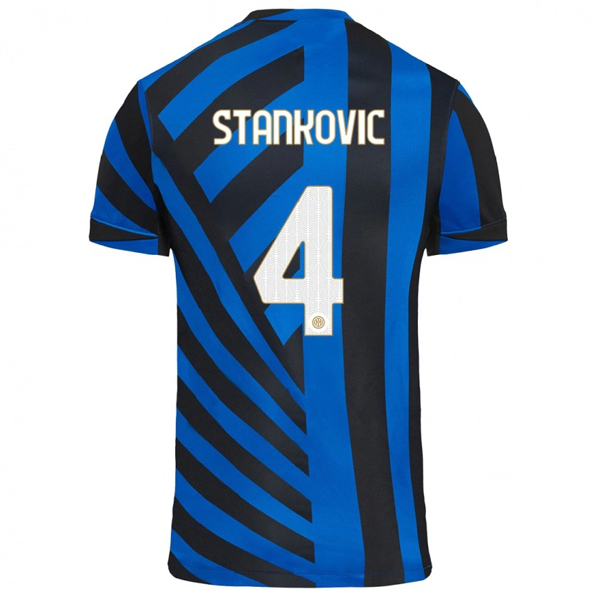 Danxen Kobiety Aleksandar Stankovic #4 Niebiesko-Czarny Domowa Koszulka 2024/25 Koszulki Klubowe