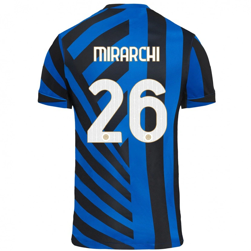 Danxen Kobiety Mattia Mirarchi #26 Niebiesko-Czarny Domowa Koszulka 2024/25 Koszulki Klubowe