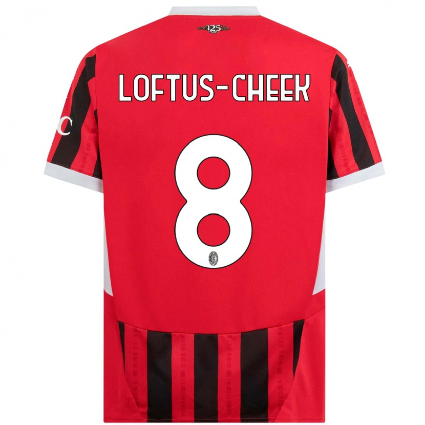 Danxen Kobiety Ruben Loftus-Cheek #8 Czerwony Czarny Domowa Koszulka 2024/25 Koszulki Klubowe