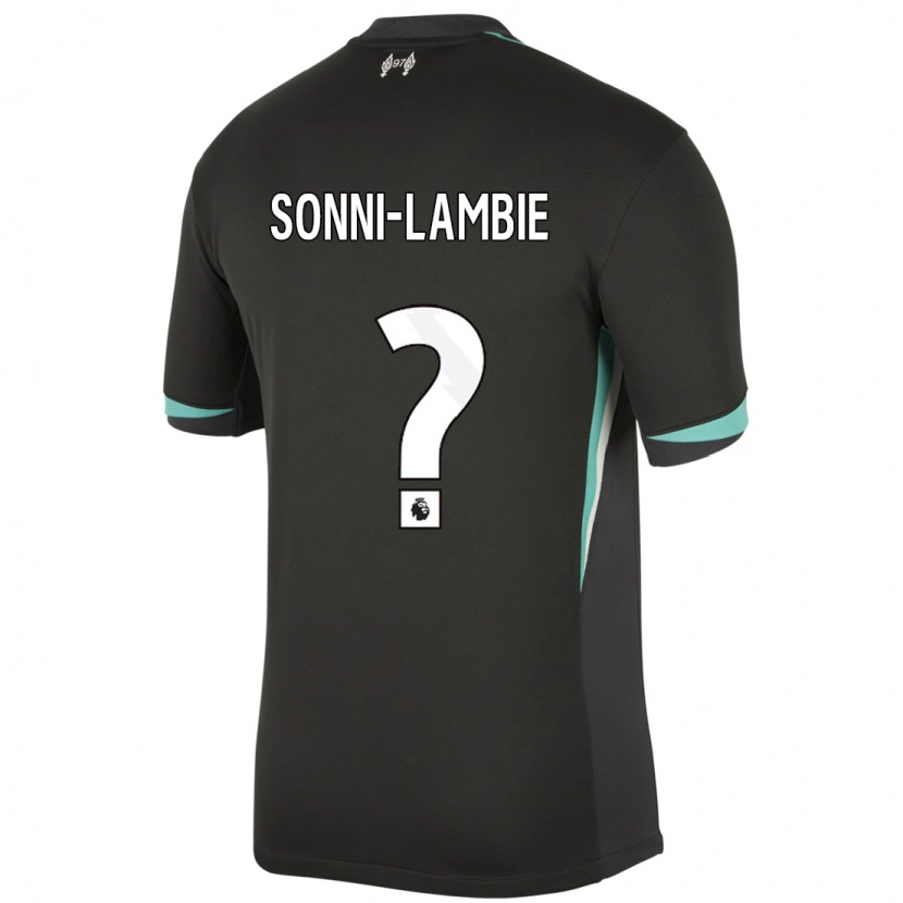 Danxen Kobiety Joshua Sonni-Lambie #0 Czarny Antracytowy Biały Wyjazdowa Koszulka 2024/25 Koszulki Klubowe