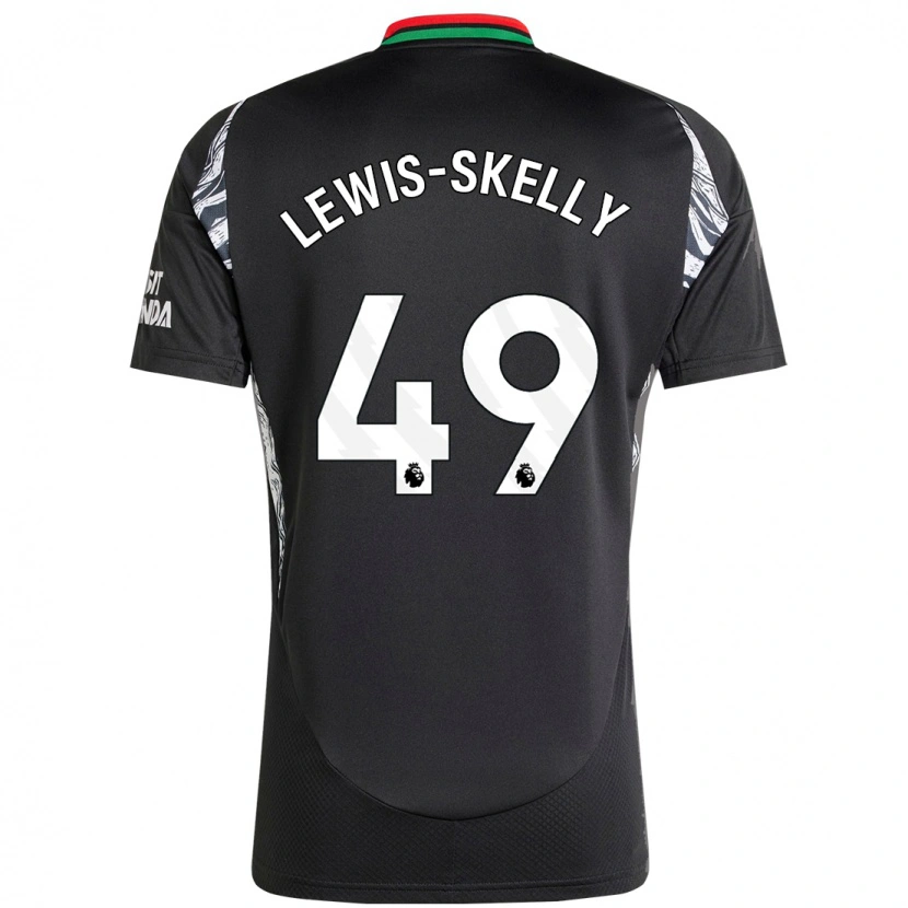 Danxen Kobiety Myles Lewis-Skelly #49 Czarny Wyjazdowa Koszulka 2024/25 Koszulki Klubowe