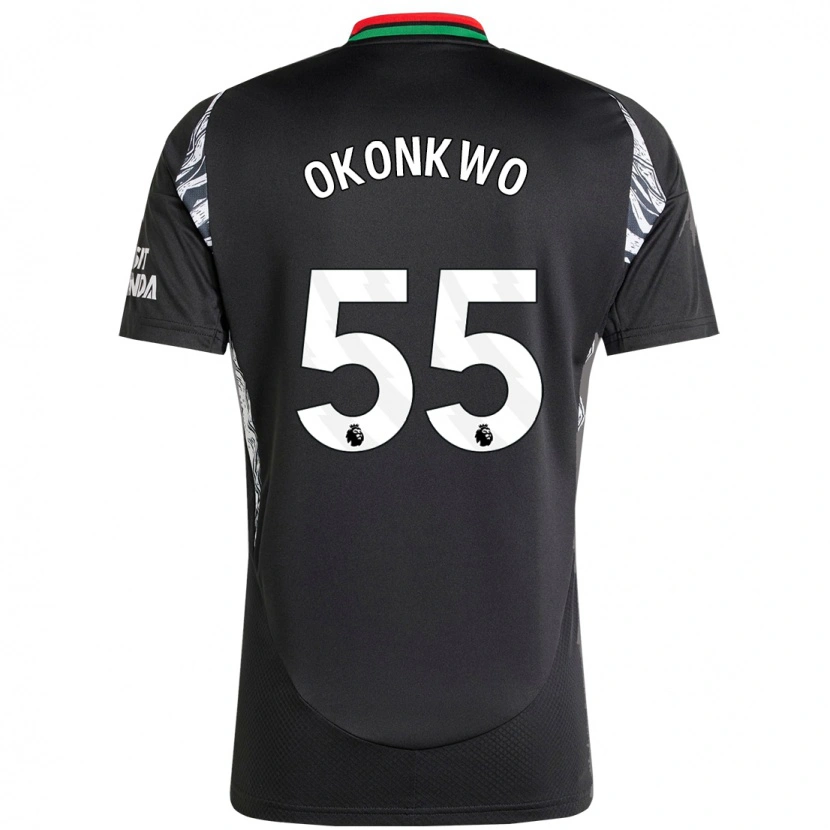 Danxen Kobiety Brian Okonkwo #55 Czarny Wyjazdowa Koszulka 2024/25 Koszulki Klubowe