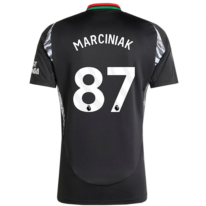 Danxen Kobiety Alex Marciniak #87 Czarny Wyjazdowa Koszulka 2024/25 Koszulki Klubowe