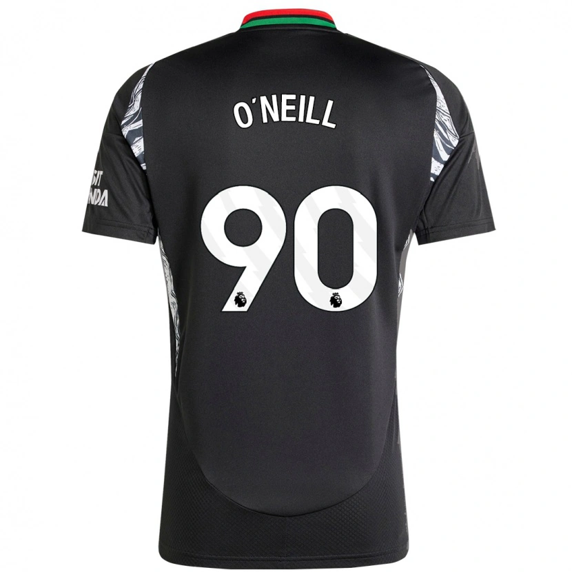 Danxen Kobiety Ceadach O'neill #90 Czarny Wyjazdowa Koszulka 2024/25 Koszulki Klubowe