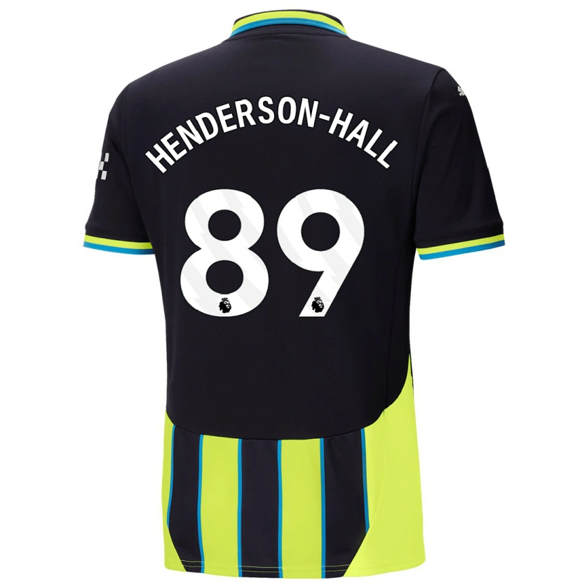 Danxen Kobiety Matty Henderson-Hall #89 Niebieski Żółty Wyjazdowa Koszulka 2024/25 Koszulki Klubowe