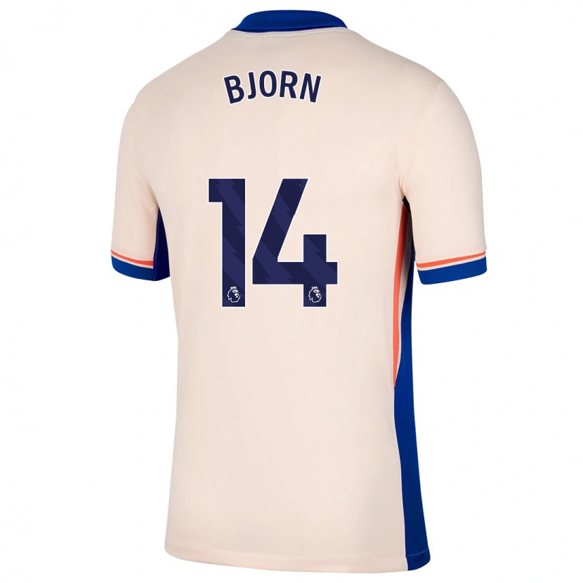 Danxen Kobiety Nathalie Björn #14 Jasnobeżowy Wyjazdowa Koszulka 2024/25 Koszulki Klubowe