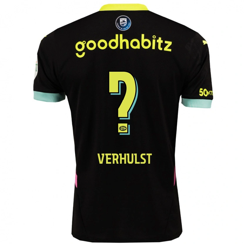 Danxen Kobiety Gino Verhulst #0 Czarny Żółty Wyjazdowa Koszulka 2024/25 Koszulki Klubowe